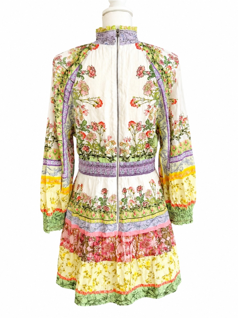 ALICE & OLIVIA LAVINIA BLOUSON SLEEVE MINI DRESS Size 12 - Picture 5 of 8